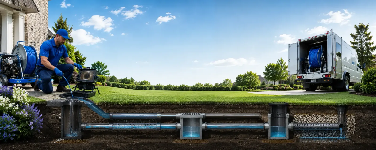 Outdoor drain cleaning information for Riverside, CT